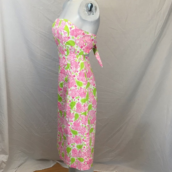 Lilly Pulitzer vintage blackjack strapless Dress - Picture 3 of 7
